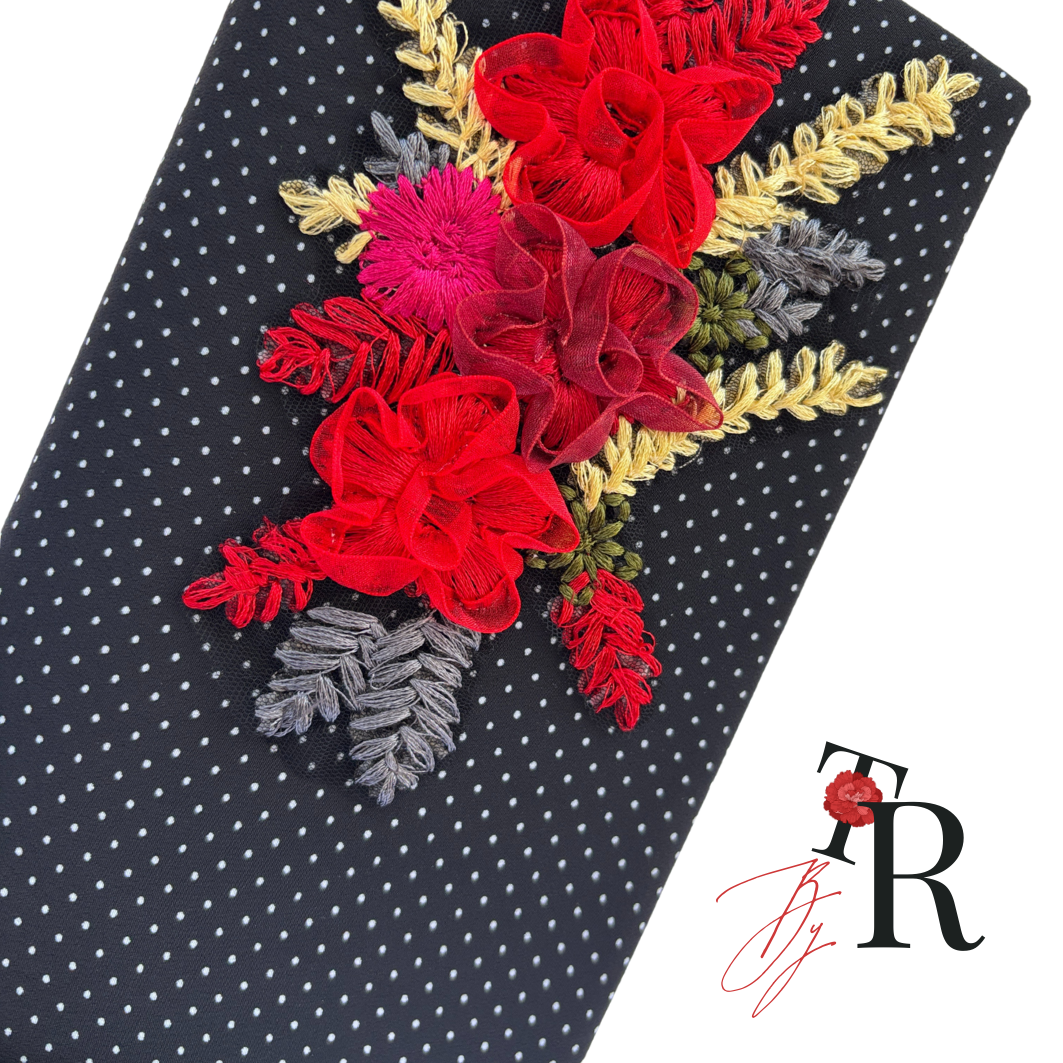 cartera goya handmade lunares negro rojo byrosatorres (3)